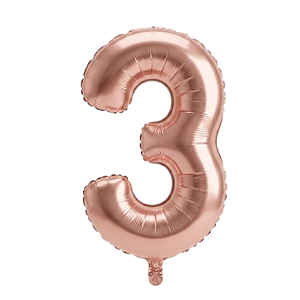Balão Metalizado Rosé N°3 Tam 32'' - Embalagem com 1 UN