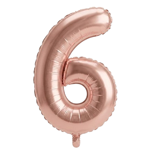Balão Metalizado Rosé N°6 Tam 32'' - Embalagem com 1 UN