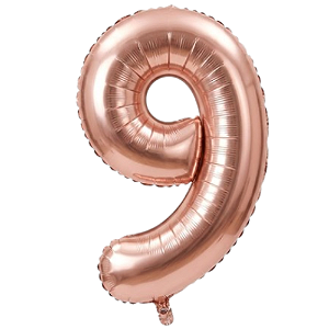 Balão Metalizado Rosé N°9 Tam 32'' - Embalagem com 1 UN