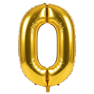 Balão Metalizado Dourado N°0 Tam 16'' - Embalagem com 1 UN
