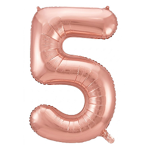 Balão Metalizado Rosé N°5 Tam 32 - Embalagem com 1 UN