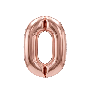 Balão Metalizado Rosé N°0 Tam 16'' - Embalagem com 1 UN