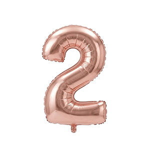Balão Metalizado Rosé N°2 Tam 16'' - Embalagem com 1 UN