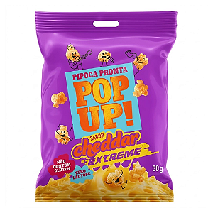 Pipoca Pronta Pop Up Sabor Cheddar Extreme - Embalagem com 30G