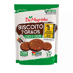 Biscoito Da Magrinha 7 Grãos Sabor Coco e Cacau - Embalagem com 120G