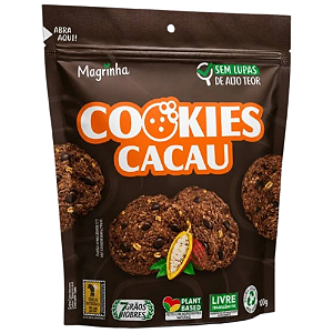 Cookies Da Magrinha 7 Grãos Cacau - Embalagem com 100G