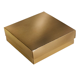 Mini Caixa Quadrada G Laminada Ouro