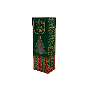 Sacola Bebida Verde Natal com Visor
