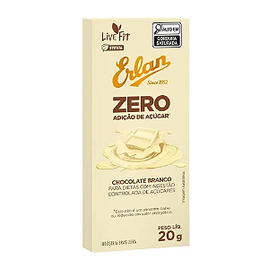 Chocolate Branco Erlan Zero - Embalagem com 20G