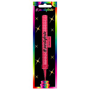 Vela Vulcão Partiufesta Chama Pink - Embalagem com 1 UN