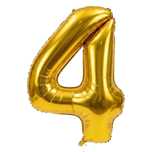 Balão Metalizado Dourado N°4 Tam 32'' - Embalagem com 1 UN