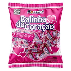 Balinha Dura Florestal do Coração Sabor Cereja com Leite Condensado - Embalagem com 500G