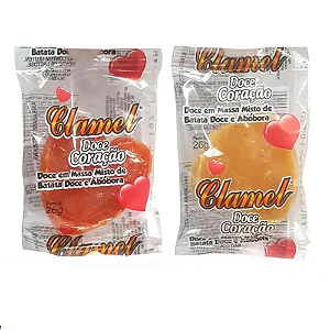 Doce Coração Clamel Batata Doce e Abóbora - Embalagem com 21G