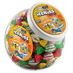 Bala Dura Icekkiss Love Sortida - Embalagem com 840G