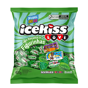 Bala Dura Icekiss Love Sabor Hortelã Mix - Embalagem com 450G
