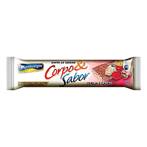Barra de Cereal Corpo & Sabor Montevérgine Cereja e Cacau - Embalagem com 25G