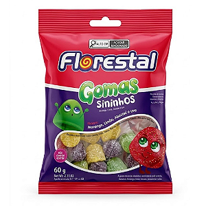 Goma Florestal Sininhos Sortidos - Embalagem com 60G