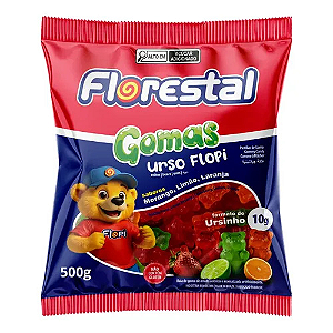 Goma Florestal Urso Flopi Sortido - Embalagem com 500G