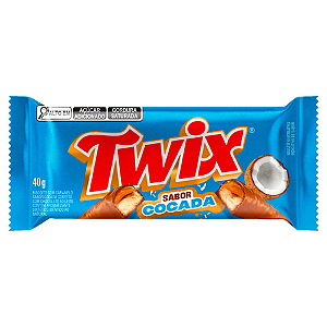 Chocolate Twix Sabor Cocada - Embalagem com 40G