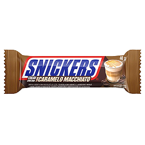 Chocolate Snickers Sabor Caramelo Macchiato - Embalagem com 40G
