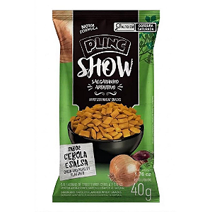 Salgadinho Aperitivo Plinc Show Sabor Cebola e Salsa - Embalagem com 40G
