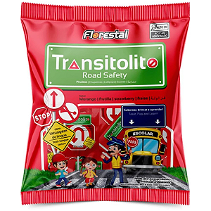 Pirulito Florestal Transitolito Sabor Morango - Embalagem com 400G