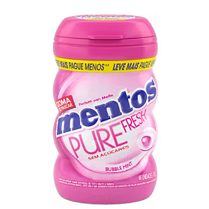 Goma de Mascar Mentos Big Bottle Pure Fresh Sabor Tutti-Frutti - Embalagem com 92G