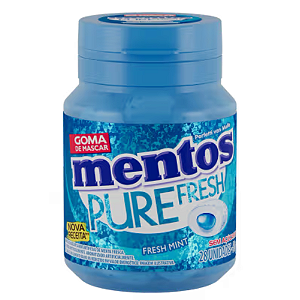 Goma de Mascar Mentos Pure Fresh Sabor Menta - Embalagem com 56G