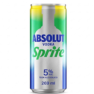 Bebida Absolut & Sprite - Embalagem com 269ML