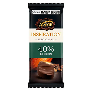 Chocolate Arcor Inspiration 40% Cacau - Embalagem com 80G