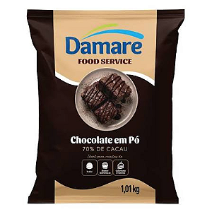 Chocolate em Pó Damare 70% Cacau - Embalagem com 1,010KG