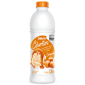 Cobertura para Sorvete Selecta Sabor Caramelo - Embalagem com 1,3KG