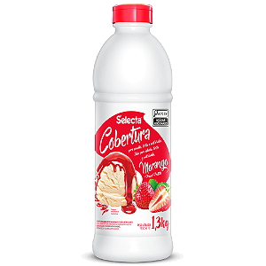 Cobertura para Sorvete Selecta Sabor Morango - Embalagem com 1,3KG