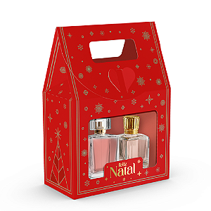 Maleta Vermelha com Visor Bilhos de Natal