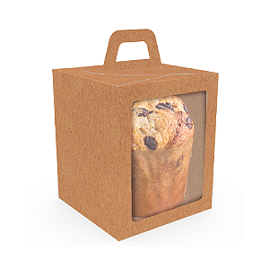 Caixa Para Panetone Kraf com Visor