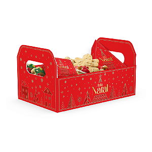 Cesta Caixote M  Brilhos de Natal