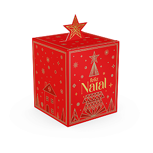 Caixa Pop Up Estrela Brilhos de Natal
