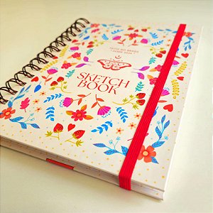 Sketchbook A5 Capa Dura 100% Algodão - Creme
