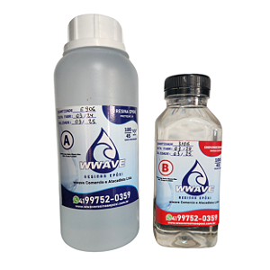 Resina Epóxi Baixa Espessura - Kit de 1 kg - Baixa Viscosidade