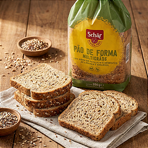 Pão de Forma Multigrãos Schar Sem Glúten Sem Lactose 200g