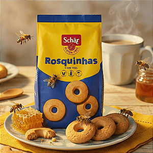 Rosquinhas com Mel Hoops Sem Glúten Sem Lactose 200gr - Schar