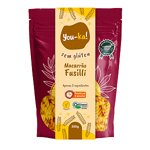 Macarrão Fusilli Sem Glúten Orgânico 300g YOU-KA