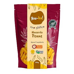 Macarrão Penne Sem Glúten Orgânico 300g YOU-KA