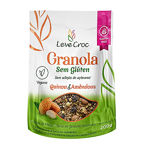Granola Sem Açúcar Quinoa e Amêndoas 200g - Leve Croc