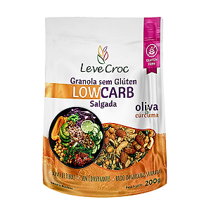 Granola Salgada Low Carb Oliva E Cúrcuma 200g - Leve Croc