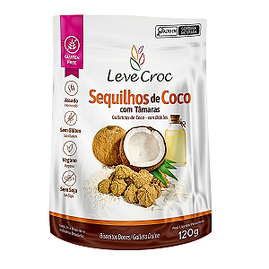 Sequilhos De Côco Com Tâmaras Sem Glúten 120g  Leve Croc