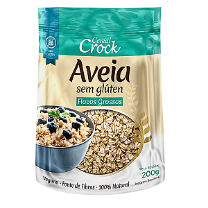 Aveia Flocos Grossos Sem Glúten 200g - Leve Croc