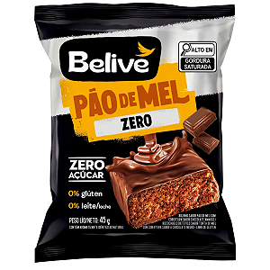 Pão de Mel Original Zero Açucar Sem Glúten 45g Belive