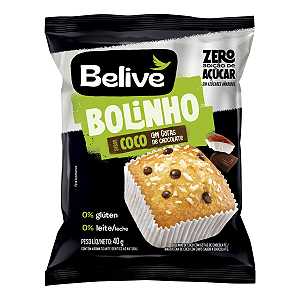 Bolinho de Coco Sem Açúcar Sem Glúten 40g Belive