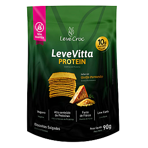 Biscoito Levevitta Protein Queijo Parmesão 90g - Leve Croc